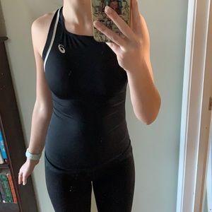 Black ASICS active tank size XS
